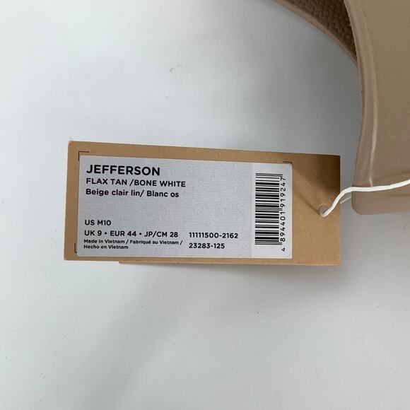 Native Shoes Mens 10 Flax Tan Bone Jefferson Slip On Sneaker Perforated P2-60 - Picture 9 of 10